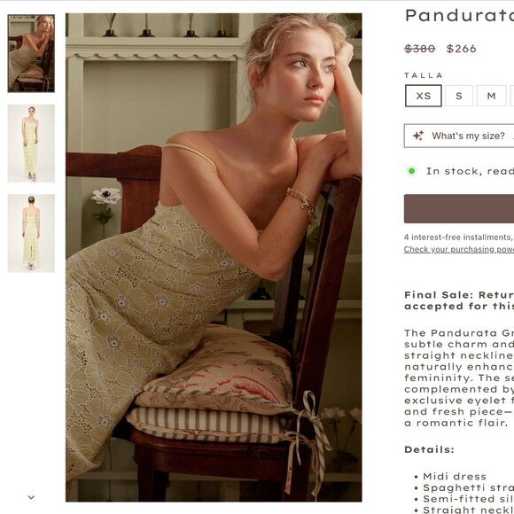 NWT Especia Pandurata Green Midi Dress Size small - Picture 2 of 13